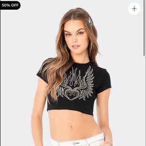 Brand new still in the bag black cropped shirt